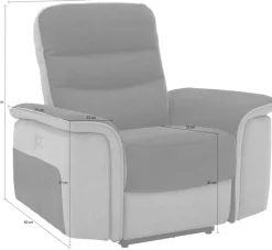 Home affaire Relaxsessel »Maldini, TV-Sessel« mit elektrischer Relaxfunktion und USB-Steckeranschluss, Breite 109 cm