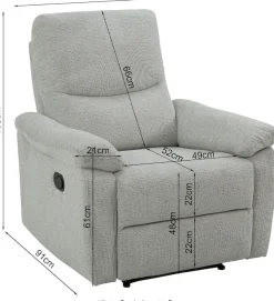 Home affaire Relaxsessel »ODILON, TV-Sessel mit Relax- und Liegefunktion, Struktur-Bezug« manuelle und elektrische Funktion (mit USB A/C), Federkern-Polsterung