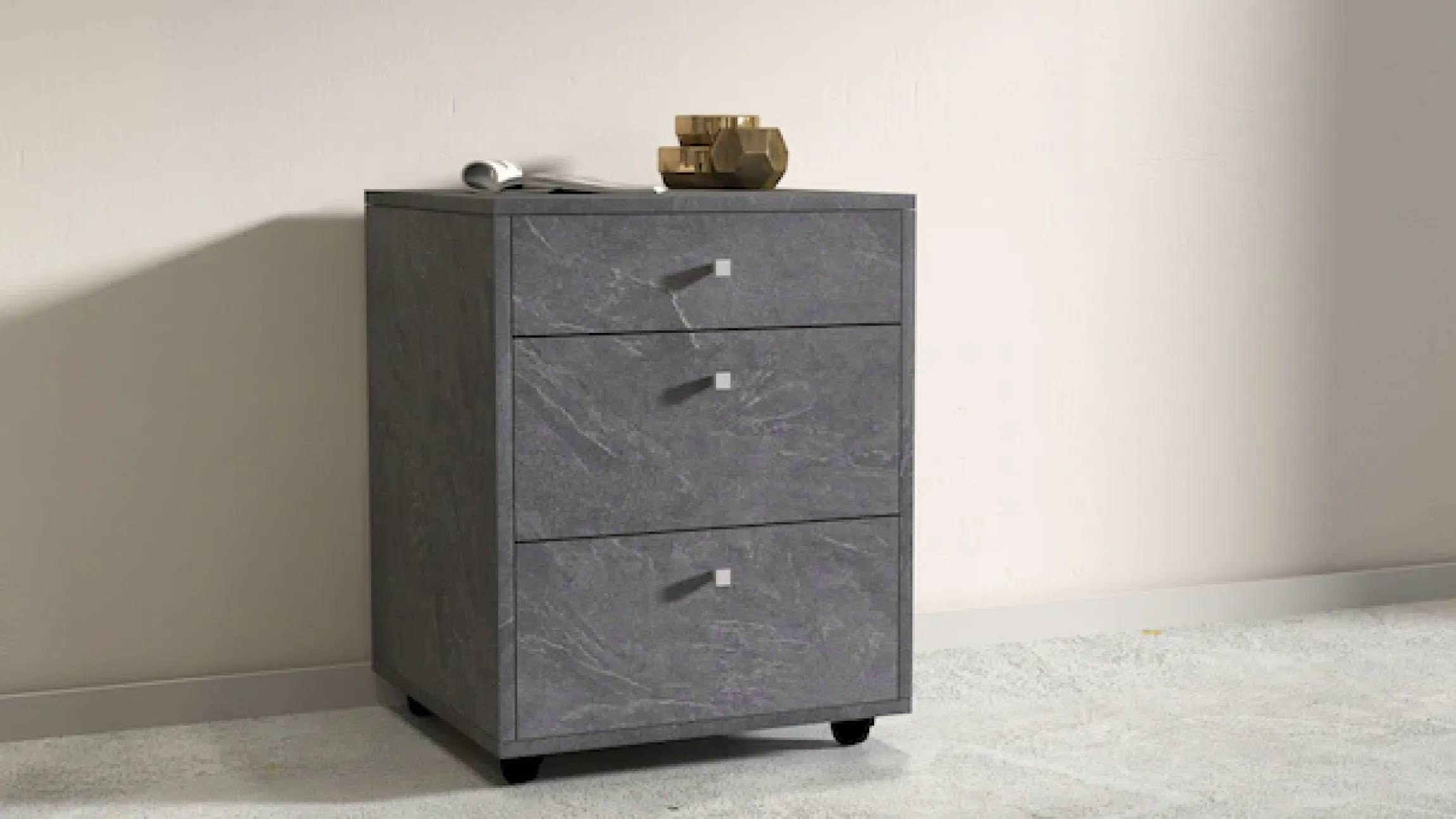 Home affaire Rollcontainer »ESSE« 1 Stk. tlg. mit 3 Schubladen, Schreibtischcontainer, Höhe 61 cm