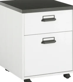Home affaire Rollcontainer »SHERWOOD« mit Apothekergriffen aus Metall, Breite 47 cm, Soft-Close-Funktion