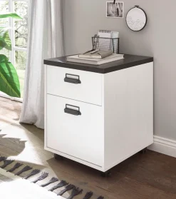 Home affaire Rollcontainer »SHERWOOD« mit Apothekergriffen aus Metall, Breite 47 cm, Soft-Close-Funktion