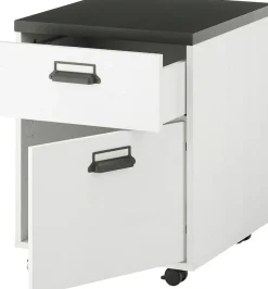 Home affaire Rollcontainer »SHERWOOD« mit Apothekergriffen aus Metall, Breite 47 cm, Soft-Close-Funktion