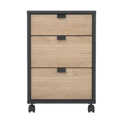 Home affaire Rollcontainer »Sign Rollwagen Rollschrankverschiebarer Transportbehälter,« Zweifarbiges Design, 3 Schubladen, verschiebbar, Höhe 60 cm
