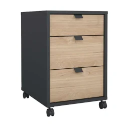 Home affaire Rollcontainer »Sign Rollwagen Rollschrankverschiebarer Transportbehälter,« Zweifarbiges Design, 3 Schubladen, verschiebbar, Höhe 60 cm