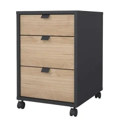 Home affaire Rollcontainer »Sign Rollwagen Rollschrankverschiebarer Transportbehälter,« Zweifarbiges Design, 3 Schubladen, verschiebbar, Höhe 60 cm