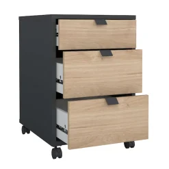 Home affaire Rollcontainer »Sign Rollwagen Rollschrankverschiebarer Transportbehälter,« Zweifarbiges Design, 3 Schubladen, verschiebbar, Höhe 60 cm