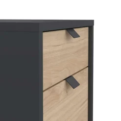 Home affaire Rollcontainer »Sign Rollwagen Rollschrankverschiebarer Transportbehälter,« Zweifarbiges Design, 3 Schubladen, verschiebbar, Höhe 60 cm