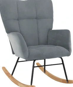 Home affaire Schaukelsessel »Anika, Ohrensessel Wohnzimmer mit Funktion,« 1 Stk. tlg. Sitz und Rücken gepolstert, Beine aus Metall und Holz, Sitzhöhe 48 cm