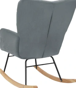Home affaire Schaukelsessel »Anika, Ohrensessel Wohnzimmer mit Funktion,« 1 Stk. tlg. Sitz und Rücken gepolstert, Beine aus Metall und Holz, Sitzhöhe 48 cm