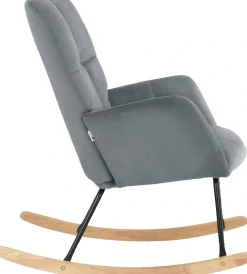 Home affaire Schaukelsessel »Anika, Ohrensessel Wohnzimmer mit Funktion,« 1 Stk. tlg. Sitz und Rücken gepolstert, Beine aus Metall und Holz, Sitzhöhe 48 cm