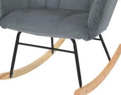 Home affaire Schaukelsessel »Anika, Ohrensessel Wohnzimmer mit Funktion,« 1 Stk. tlg. Sitz und Rücken gepolstert, Beine aus Metall und Holz, Sitzhöhe 48 cm
