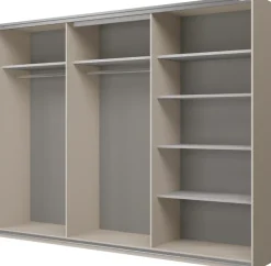 Home affaire Schiebetürenschrank »Cube Garderobenschrank incl.kompletter Innenausstattung« Moderner Kleiderschrank, Schiebetürenschrank, Garderobe