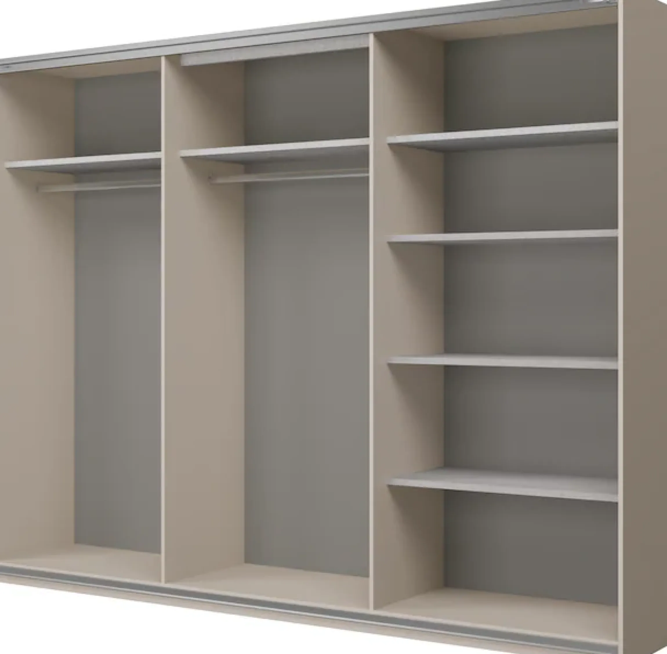 Home affaire Schiebetürenschrank »Cube Garderobenschrank incl.kompletter Innenausstattung« Moderner Kleiderschrank, Schiebetürenschrank, Garderobe