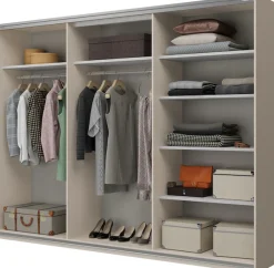 Home affaire Schiebetürenschrank »Cube Garderobenschrank incl.kompletter Innenausstattung« Moderner Kleiderschrank, Schiebetürenschrank, Garderobe