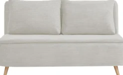 Home affaire Schlafsofa »AINSLEY 140 cm -2-Sitzer, verstellbare Rückenlehne« wandelbar zum Gästebett, Relaxsofa, Webstoff u. Cord-Bezug