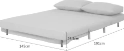 Home affaire Schlafsofa »AINSLEY 140 cm -2-Sitzer, verstellbare Rückenlehne« wandelbar zum Gästebett, Relaxsofa, Webstoff u. Cord-Bezug