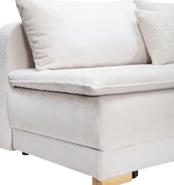 Home affaire Schlafsofa »Bea, B: 218 cm, Liegel. 158x198 cm« Schlaffunktion, Bettkasten & 1 Zierkissen, Dauerschlafsofa Boxspring