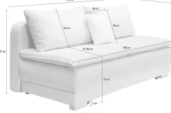 Home affaire Schlafsofa »Bea, B: 218 cm, Liegel. 158x198 cm« Schlaffunktion, Bettkasten & 1 Zierkissen, Dauerschlafsofa Boxspring