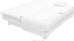 Home affaire Schlafsofa »Bea, B: 218 cm, Liegel. 158x198 cm« Schlaffunktion, Bettkasten & 1 Zierkissen, Dauerschlafsofa Boxspring