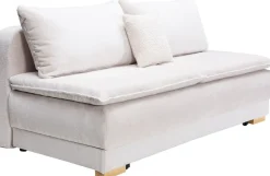Home affaire Schlafsofa »Bea, B: 218 cm, Liegel. 158x198 cm« Schlaffunktion, Bettkasten & 1 Zierkissen, Dauerschlafsofa Boxspring