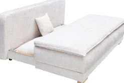 Home affaire Schlafsofa »Bea, B: 218 cm, Liegel. 158x198 cm« Schlaffunktion, Bettkasten & 1 Zierkissen, Dauerschlafsofa Boxspring