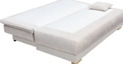 Home affaire Schlafsofa »Bea, B: 218 cm, Liegel. 158x198 cm« Schlaffunktion, Bettkasten & 1 Zierkissen, Dauerschlafsofa Boxspring