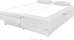 Home affaire Schlafsofa »Ben, B: 200 cm, Liegefl. 158x198 cm« Schlaffunktion & Bettkasten, Dauerschlafsofa mit Boxspring