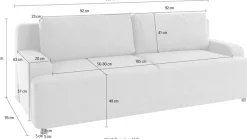 Home affaire Schlafsofa »Halbschlaf« mit Bettfunktion und Bettkasten
