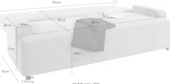 Home affaire Schlafsofa »Halbschlaf« mit Bettfunktion und Bettkasten
