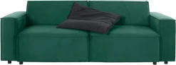 Home affaire Schlafsofa »Marva, B: 245 cm, Liegel. 152x190 cm« Schlaffunktion, Bettkasten & 1 Zierkissen, Federkern