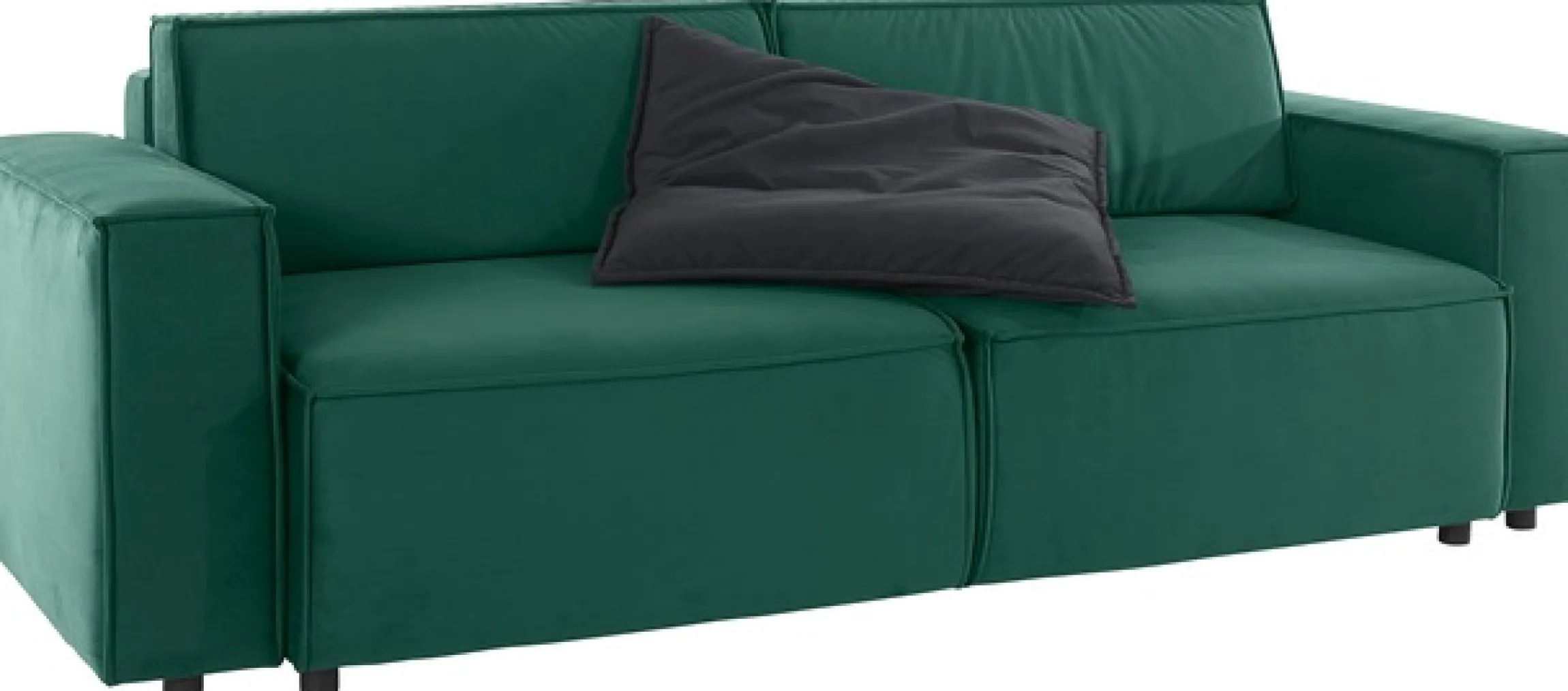 Home affaire Schlafsofa »Marva, B: 245 cm, Liegel. 152x190 cm« Schlaffunktion, Bettkasten & 1 Zierkissen, Federkern