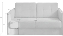 Home affaire Schlafsofa »Milano Einzelauszug, Schlaffunktion, schmale Armlehnen, Breite 147cm« zwei einzeln ausziehbare Liegefunktionen