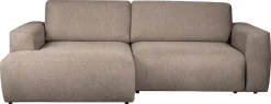 Home affaire Schlafsofa »Noord Schlafecksofa, Breite 250 cm« Cord, Struktur, Webstoff, mit Wellenunterfederung, Massivholzrahmen
