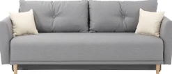 Home affaire Schlafsofa »Scandic, B: 219 cm, Liegel. 137x195 cm« Schlaffunktion, Bettkasten & 2 Zierkissen, Federkern