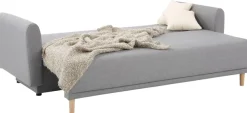 Home affaire Schlafsofa »Scandic, B: 219 cm, Liegel. 137x195 cm« Schlaffunktion, Bettkasten & 2 Zierkissen, Federkern