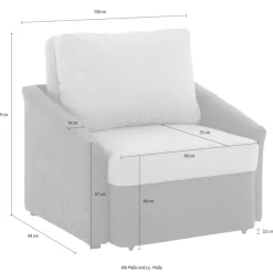 Home affaire Schlafsofa »Sleepy« mit Schlaffunktion und Boxspring Federung