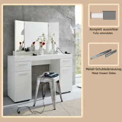 Home affaire Schminktisch »Avena« Set,inkl. Spiegel