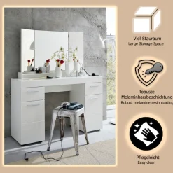 Home affaire Schminktisch »Avena« Set,inkl. Spiegel