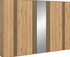Home affaire Schrank-Set »ALVA, Breite 240 cm, Paneeloptik, Schlafzimmerschrank, Kleiderschrank« wähle den beste Schrank Kombination, individuell platzierbar,