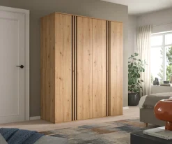 Home affaire Schrank-Set »ALVA, in den Breiten 160 & 240 cm, Paneeloptik, Schlafzimmerschrank« wähle den beste Schrank Kombination, individuell platzierbar,