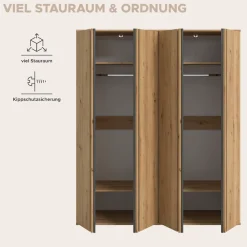 Home affaire Schrank-Set »ALVA, in den Breiten 160 & 240 cm, Paneeloptik, Schlafzimmerschrank« wähle den beste Schrank Kombination, individuell platzierbar,