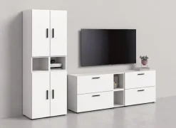 Home affaire Schrank-Set »ENESTE, 12-teilig, in verschiedenen Farben, individuell kombinierbar« verschiedenste Kombinationmöglichkeiten, stehend oder hängend, 4 Stk. tlg.