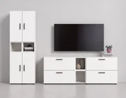 Home affaire Schrank-Set »ENESTE, 12-teilig, in verschiedenen Farben, individuell kombinierbar« verschiedenste Kombinationmöglichkeiten, stehend oder hängend, 4 Stk. tlg.