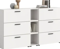 Home affaire Schrank-Set »ENESTE, 9-teilig, in verschiedenen Farben, individuell kombinierbar« verschiedenste Kombinationmöglichkeiten, stehend oder hängend, 3 Stk. tlg.