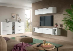 Home affaire Schrank-Set »ENESTE, 9-teilig, in verschiedenen Farben, individuell kombinierbar« verschiedenste Kombinationmöglichkeiten, stehend oder hängend, 3 Stk. tlg.