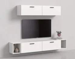 Home affaire Schrank-Set »ENESTE, 6-teilig, in verschiedenen Farben, individuell kombinierbar« verschiedenste Kombinationmöglichkeiten, stehend oder hängend, 2 Stk. tlg.