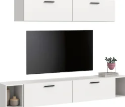 Home affaire Schrank-Set »ENESTE, 6-teilig, in verschiedenen Farben, individuell kombinierbar« verschiedenste Kombinationmöglichkeiten, stehend oder hängend, 2 Stk. tlg.