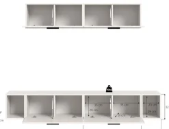 Home affaire Schrank-Set »ENESTE, 6-teilig, in verschiedenen Farben, individuell kombinierbar« verschiedenste Kombinationmöglichkeiten, stehend oder hängend, 2 Stk. tlg.