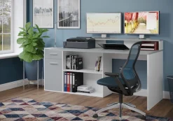 Home affaire Schreibtisch »Chester« 2 Stk. tlg. Gamingtisch mit Lowboard - Arbeitstisch Maße (B/T/H) 160/115/92 cm