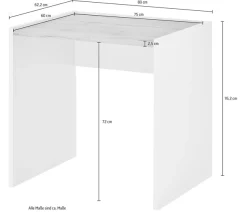 Home affaire Schreibtisch »CiTY/GiRON« moderner Computertisch, wohnliches Home Office, Breite 80 oder 143 cm